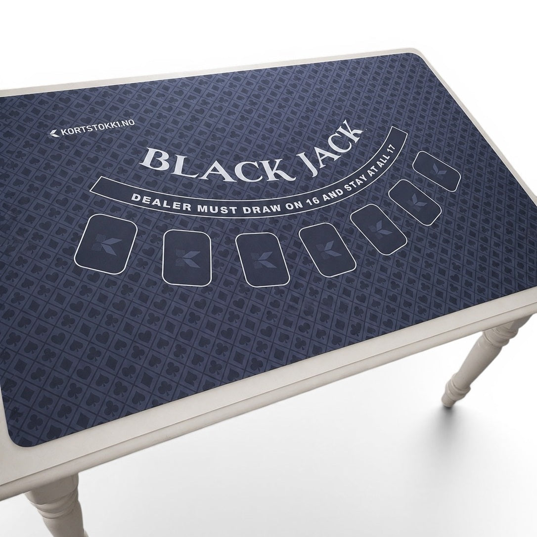 Blackjack duk av gummi - Blå