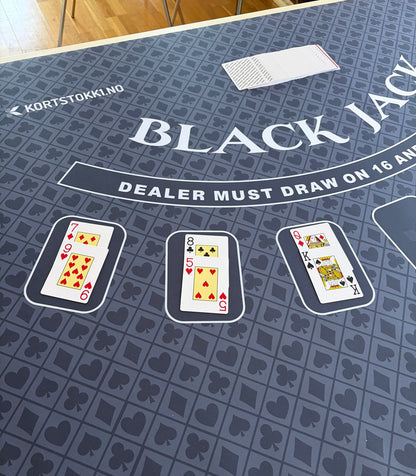 Blackjack duk av gummi - Blå