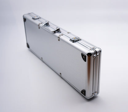 Aluminiums koffert for 500 sjetonger