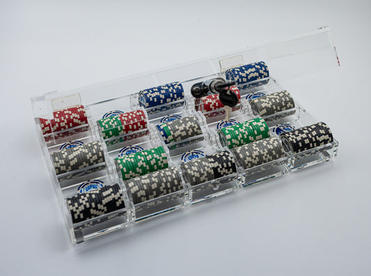 Låsbar rack for 500 sjetonger