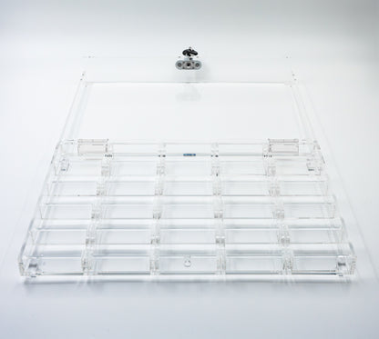 Låsbar rack for 500 sjetonger