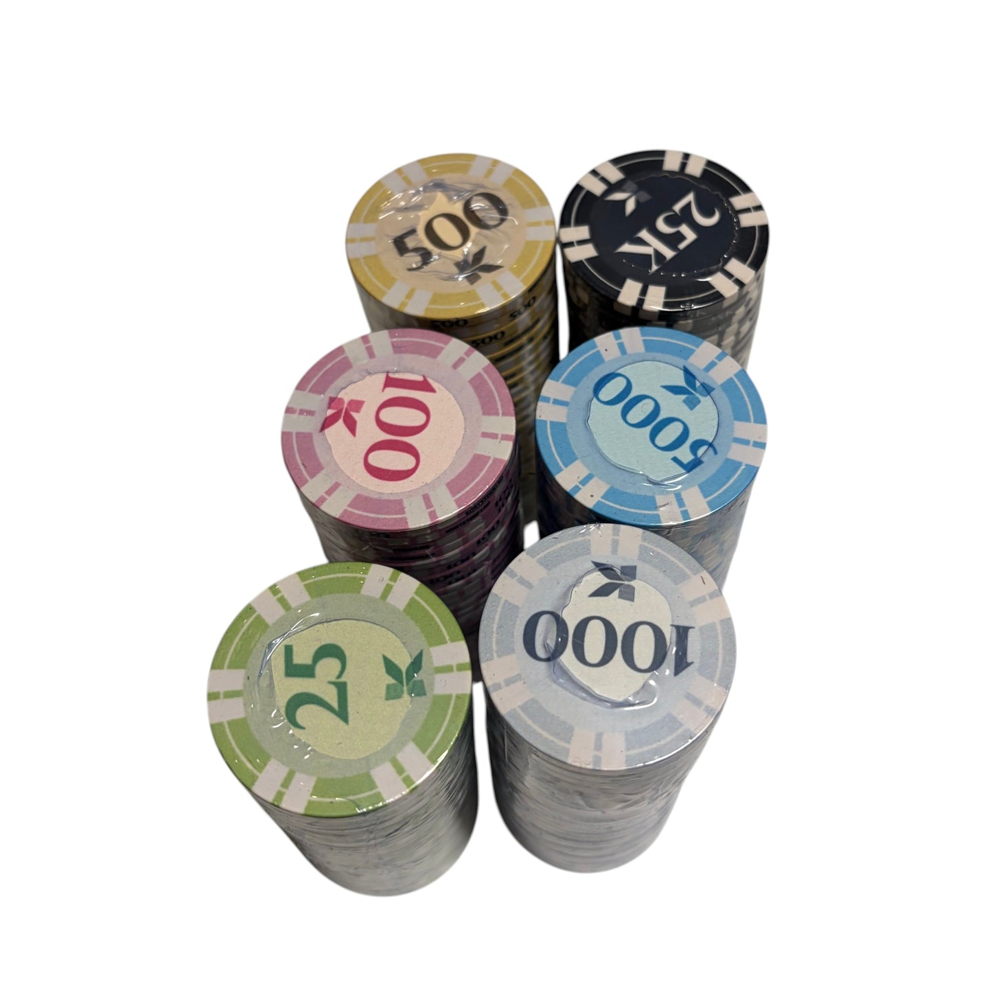 Pokerset Gull - 500 sjetonger i medfølgende koffert og to kortstokker
