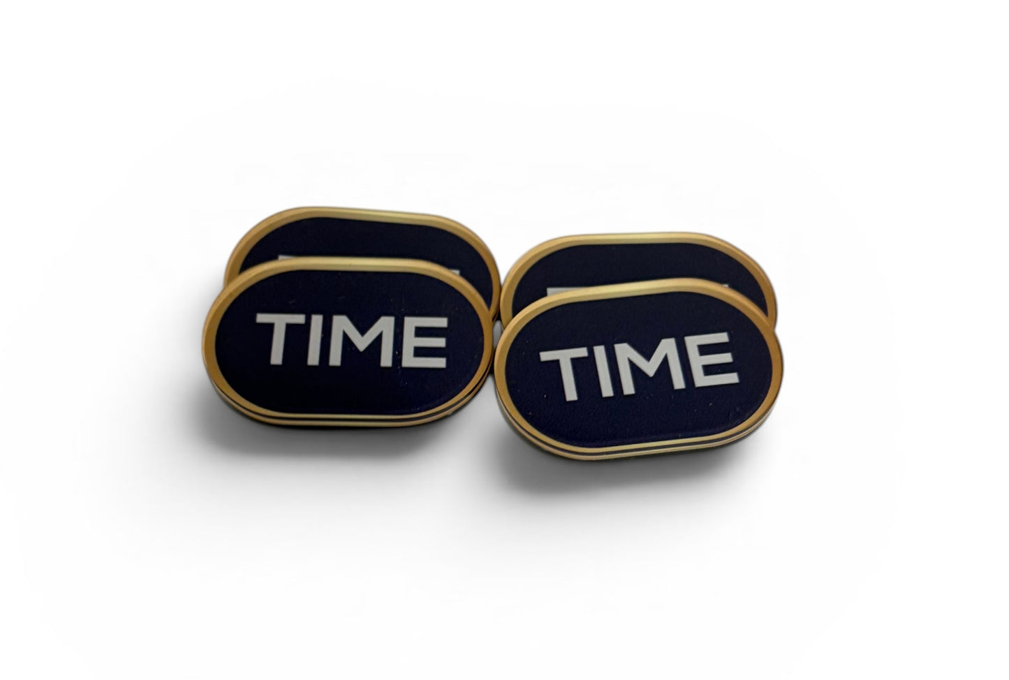 Time Button - Blå