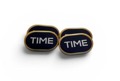 Time Button - Blå