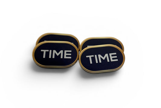 Time Button - Blå