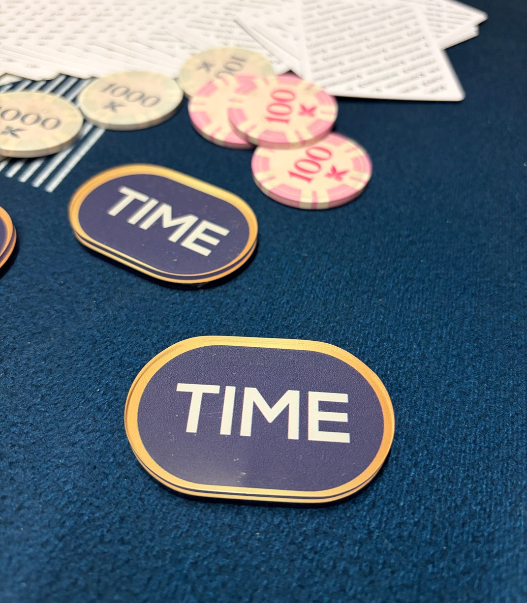 Time Button - Blå